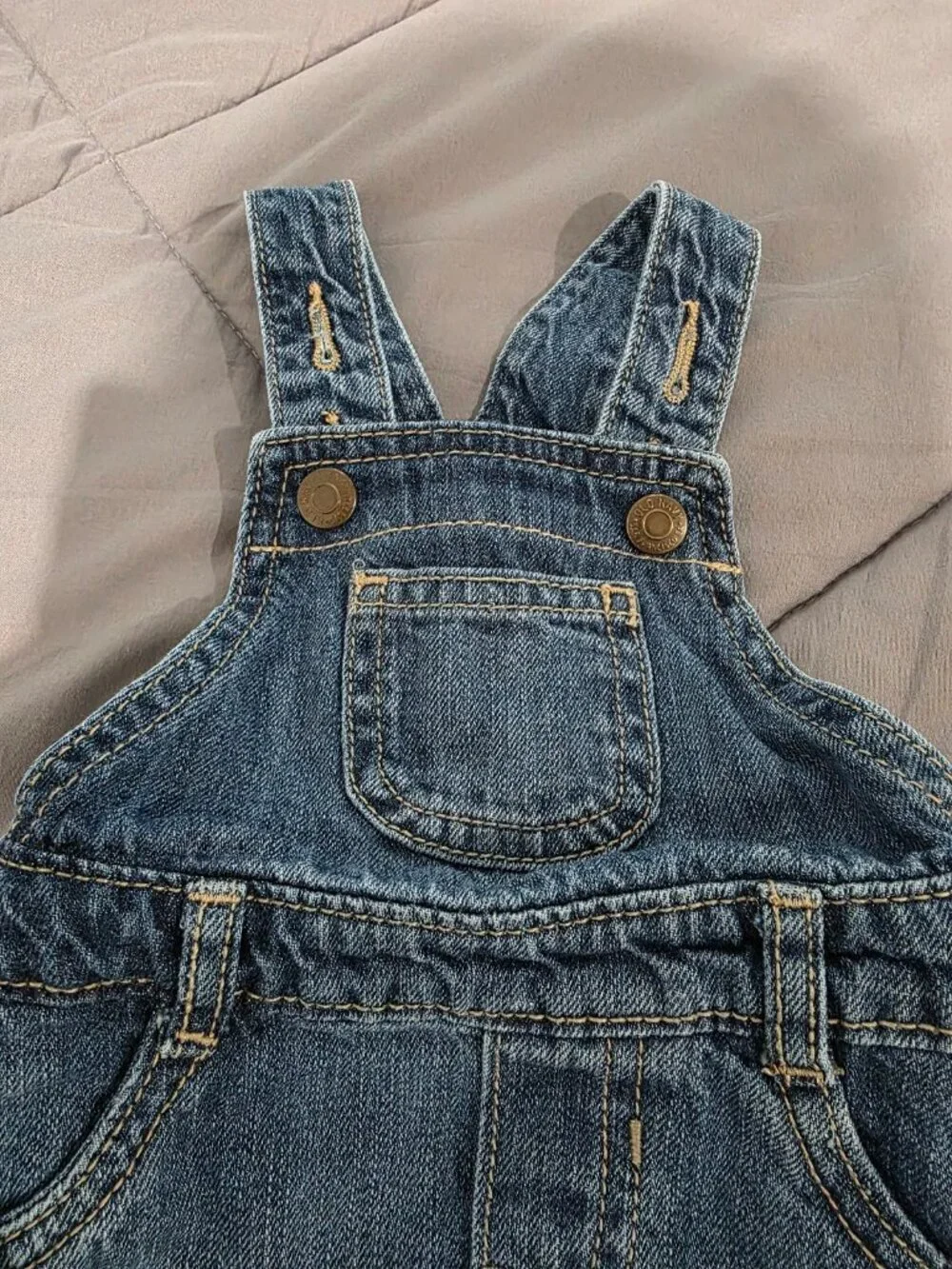 Baby Overalls Dress 3-6 months Old Navy Denim the cutest!